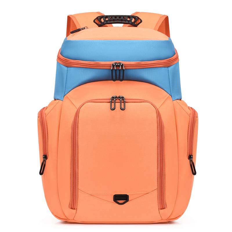 Orange with blue