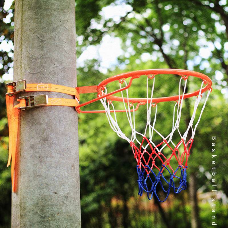 Decanononon? Basketball frame on the wall. Basketball court