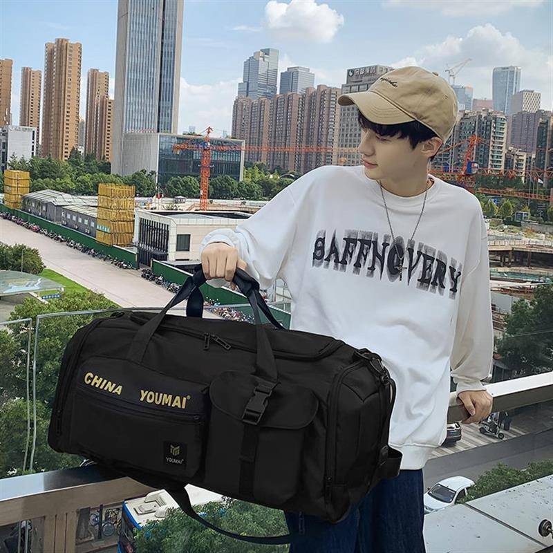 German craftsmanship large -capacity men's fitness bag basketball handbag bag luggage bag travel backpack