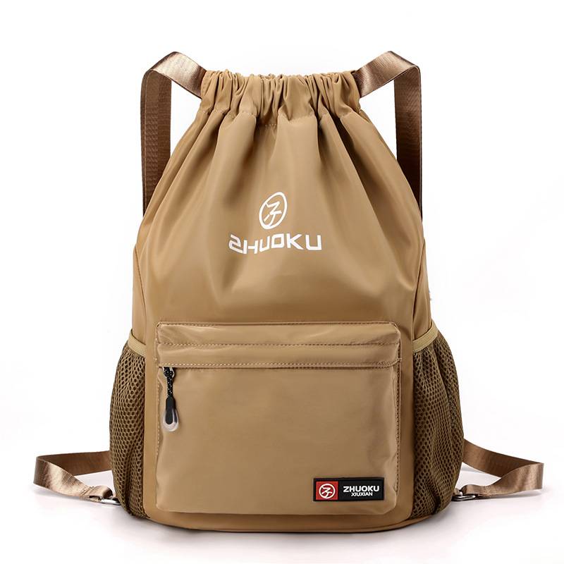 Germany imported Oxford cloth large -capacity beam pocket backpack simple travel drawing bag sports basketball bag four seasons