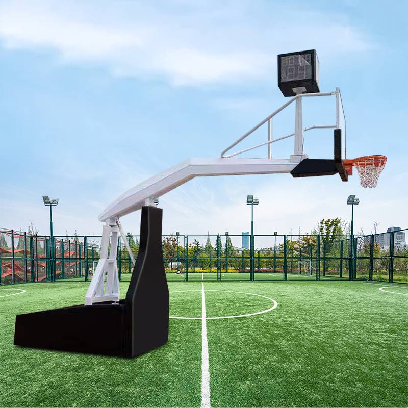 The new manual hydraulic basketball rack has no 24 seconds