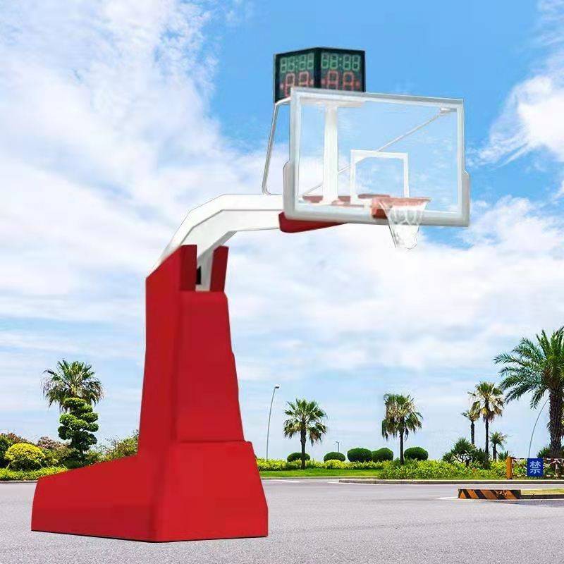 Stabing manual hydraulic basketball rack