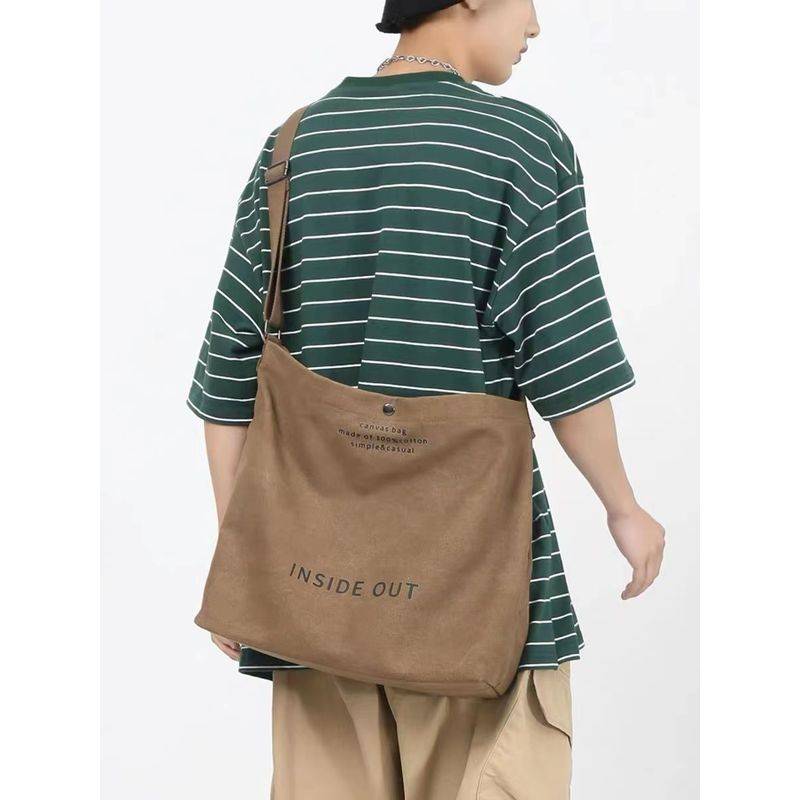 Canvas bag large -capacity boys thick junior high school high school high -school handbags handbag bag students