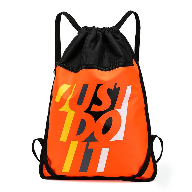 Custom bundle pocket drawstring backpack backpack basketball bag sports simple folding fitness storage football bag swimming bag