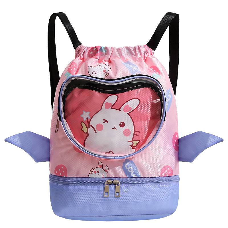 Children's swimming bag dry wet, wet, waterproof storage bag men, girls, portable backpack beach backpack large capacity