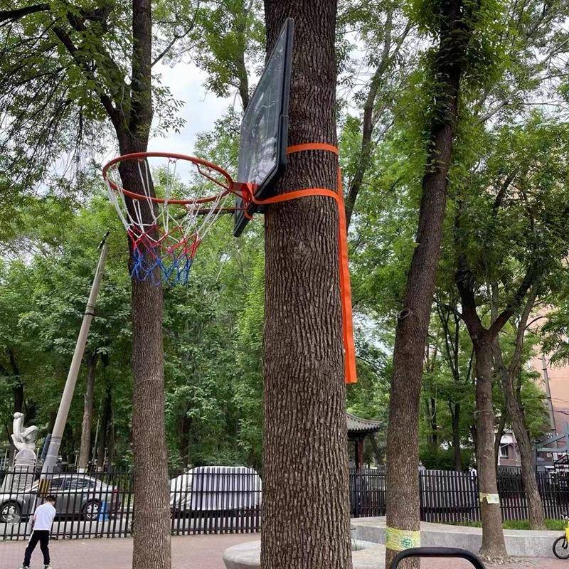 Children's lifting basketball rack outdoor binding pillar household shooting toy kindergarten mobile basketball frame investment standard L