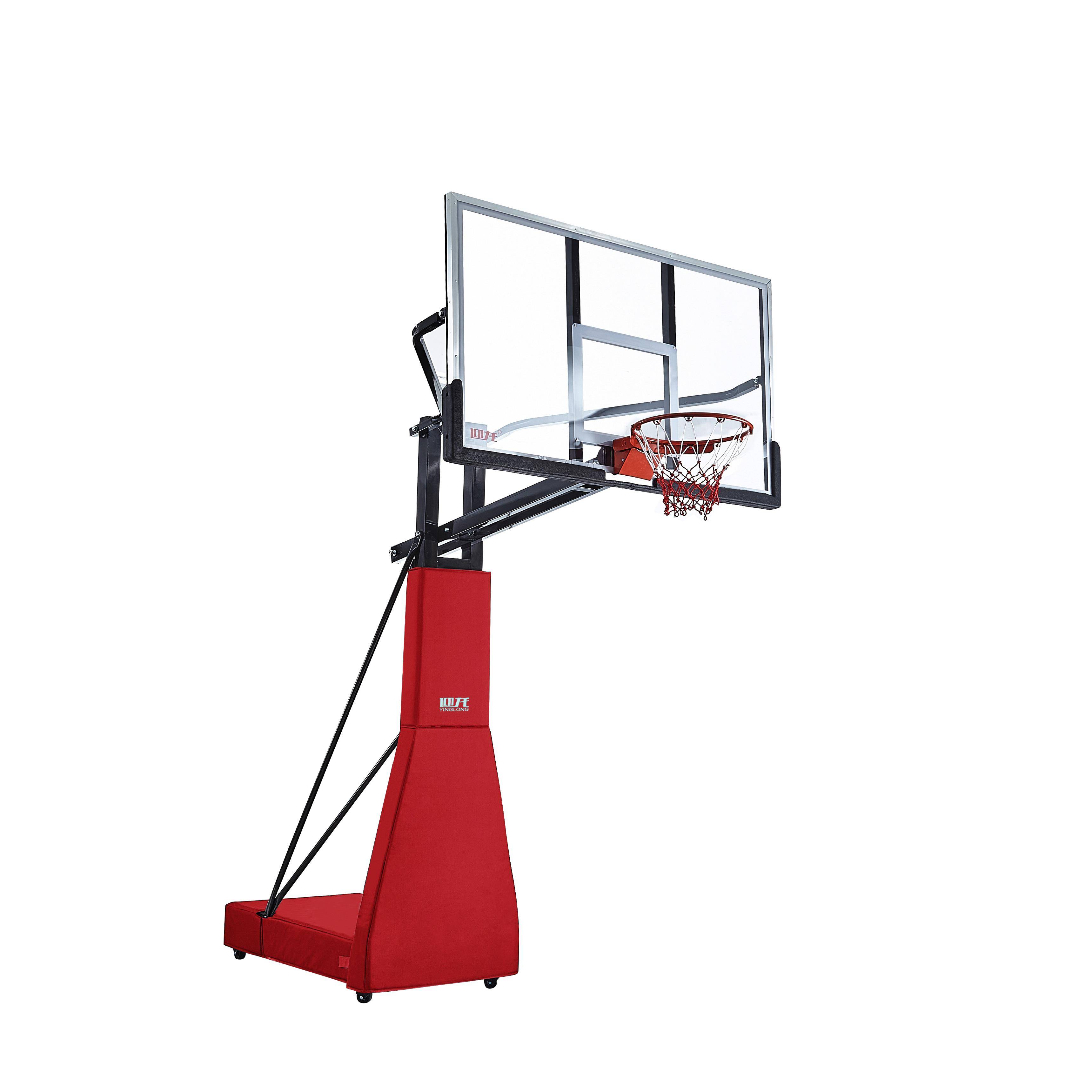Mobile outdoor basketball rack standard adult basketball box outdoor home children's lifting can be buckled