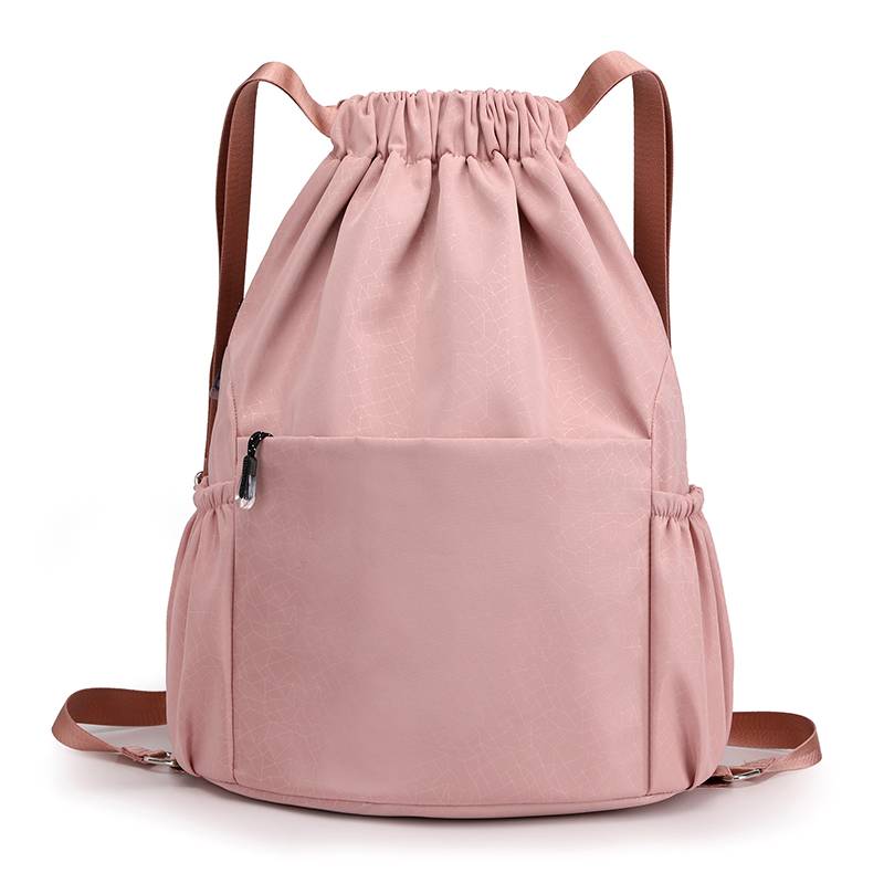 Custom bundle pocket backpack men's light drawing rope backpack simple travel large -capacity fitness sports basketball bag