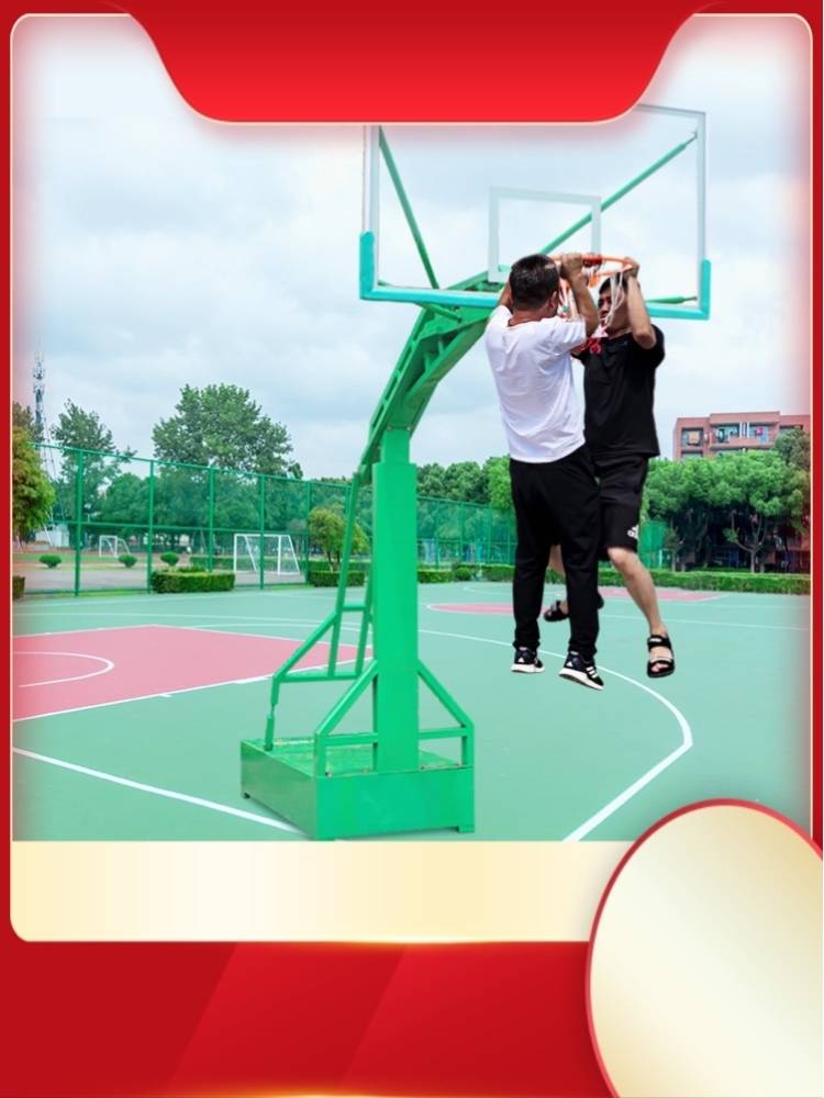 Professional basketball rack mobile outdoor dunked frame standard standard adult mobile school home competition outdoor blue rack
