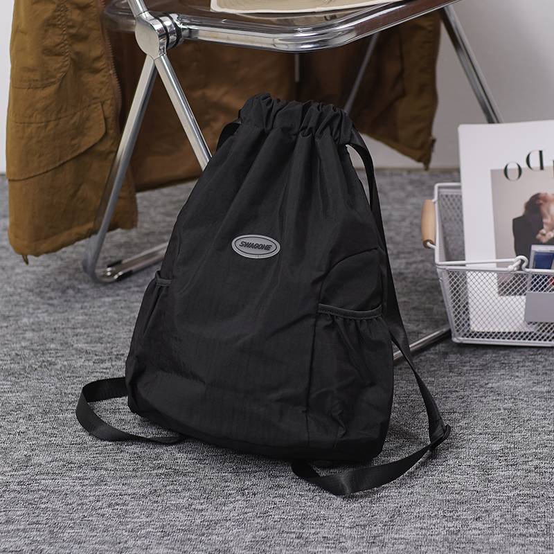 Pumping rope Backpack female 2024 new beam pocket sports lightweight backpack travel bag men's outdoor minimalist backpack