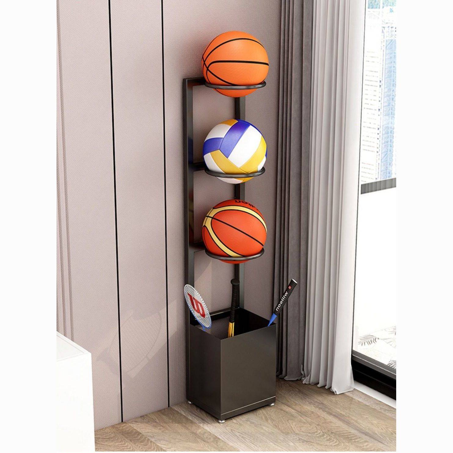 Sports equipment set up a ping-pong basketball set for the wall house