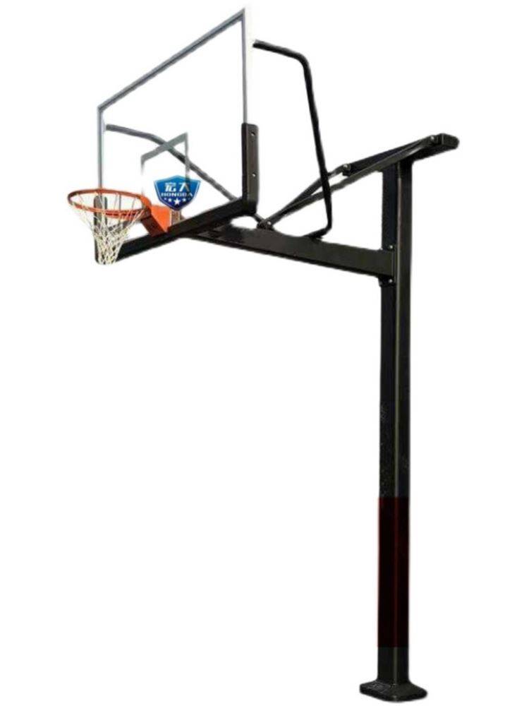 Outdoor buried basketball rack adult standard can dunk lift basketball rack column -style professional basketball rack