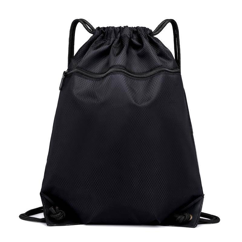 Custom bundle pocket drawing rope Backpack men and women waterproof lightweight folding outdoor sports basketball backpack fitness bag