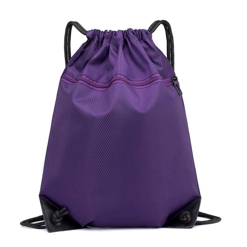 Custom bundle pocket drawing rope Backpack men and women waterproof lightweight folding outdoor sports basketball backpack fitness bag