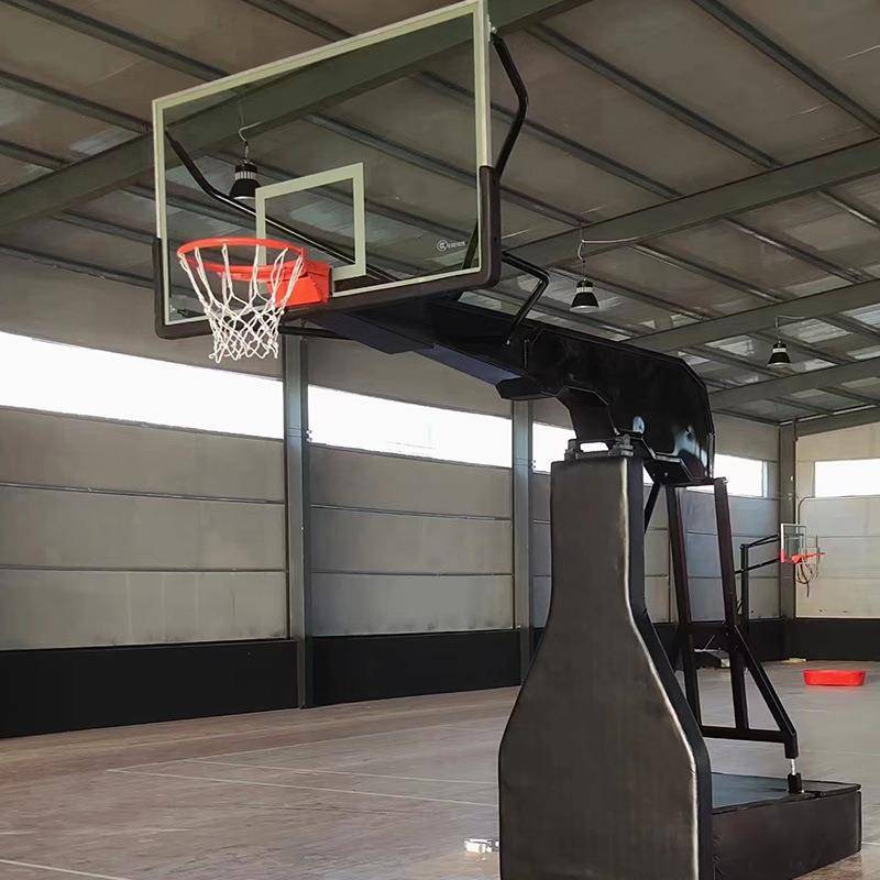 Outdoor adult standard basketball rack professional competition training mobile basketball rack concave box flat box imitation hydraulic basketball rack