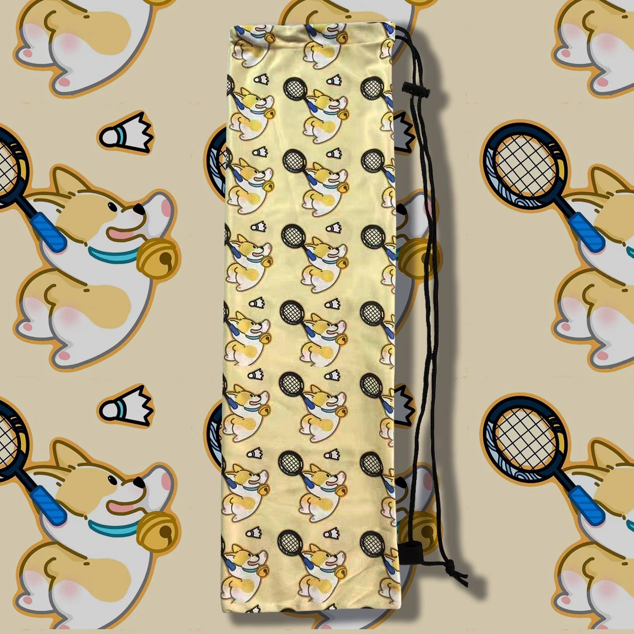 Sports badminton bonnet protection packs with one shoulder and a cute bag of boys and girls