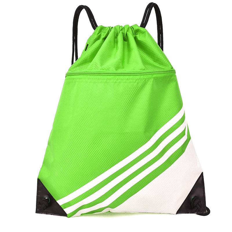 Fixed printing simple beam pocket backpack Women's casual travel backpack large -capacity drawing rope stump fitness basketball bag