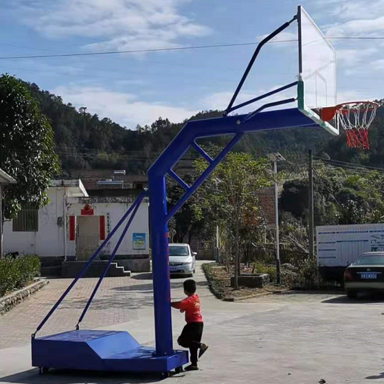 Independent pillars moving box basketball rack