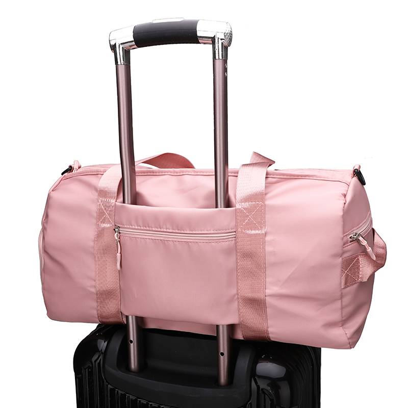 Pure color travel fitness bag men's hand -sports basketball yoga bag female travel bag Korean version of luggage package custom logo