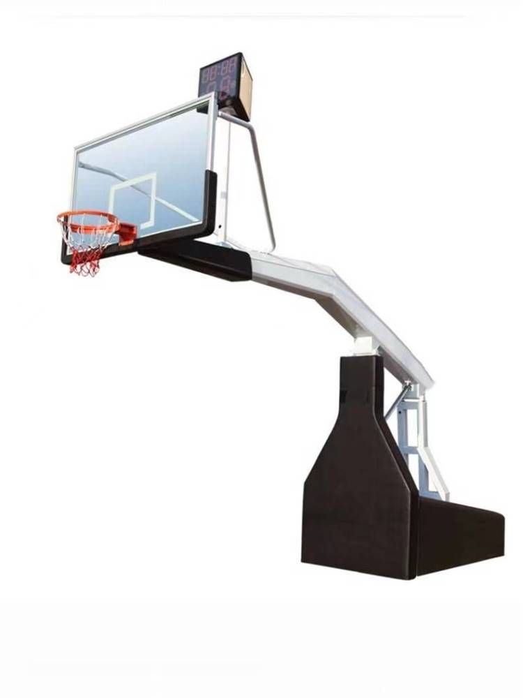 Manual electric hydraulic lifting basketball team outdoor mobile indoor competition professional adult standard venue basketball rack