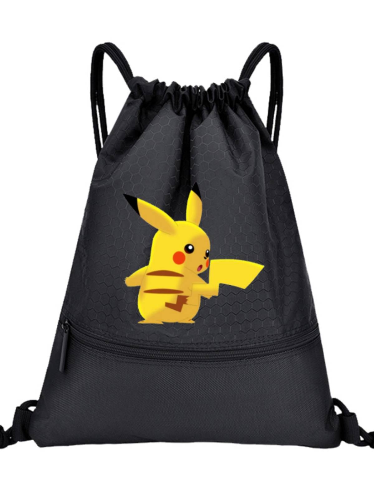 Pikachu large nylon sports basketball bag pocket pocket pocket portable football volleyball backpack ball bag
