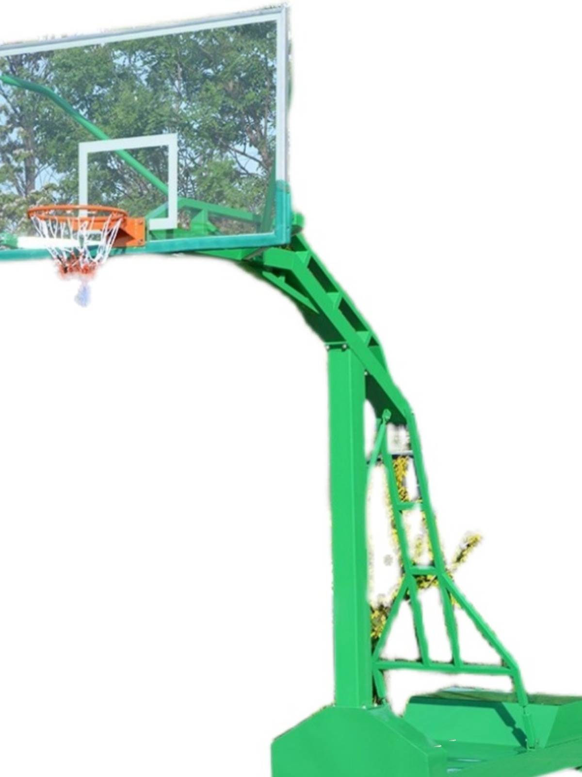 Basketball rack adult users can raise and surrender, mobilize, buried strap wheel imitation hydraulic training blue ball frame