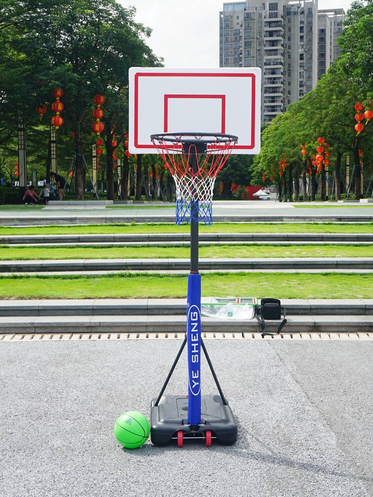 Kindergarten basketball rack preschool education basketball training equipment indoor and outdoor households can be lifted and can move children's blue ball racks