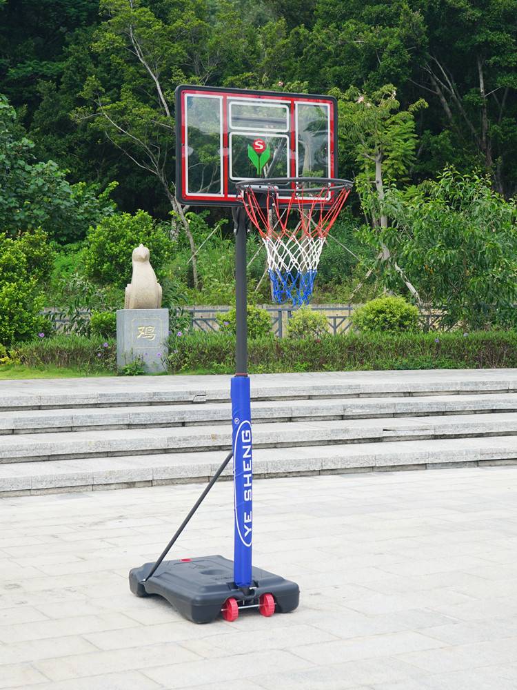 Kindergarten basketball rack preschool education basketball training equipment indoor and outdoor households can be lifted and can move children's blue ball racks