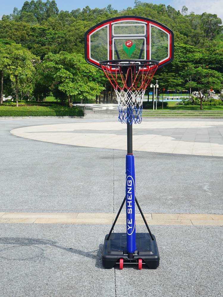Kindergarten basketball rack preschool education basketball training equipment indoor and outdoor households can be lifted and can move children's blue ball racks