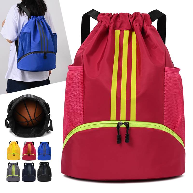 Basketball bouquet Pocket Pumping Rope Backpack Football Bag Large -capacity Storage Men and Women Training Bags Student Portable Bags