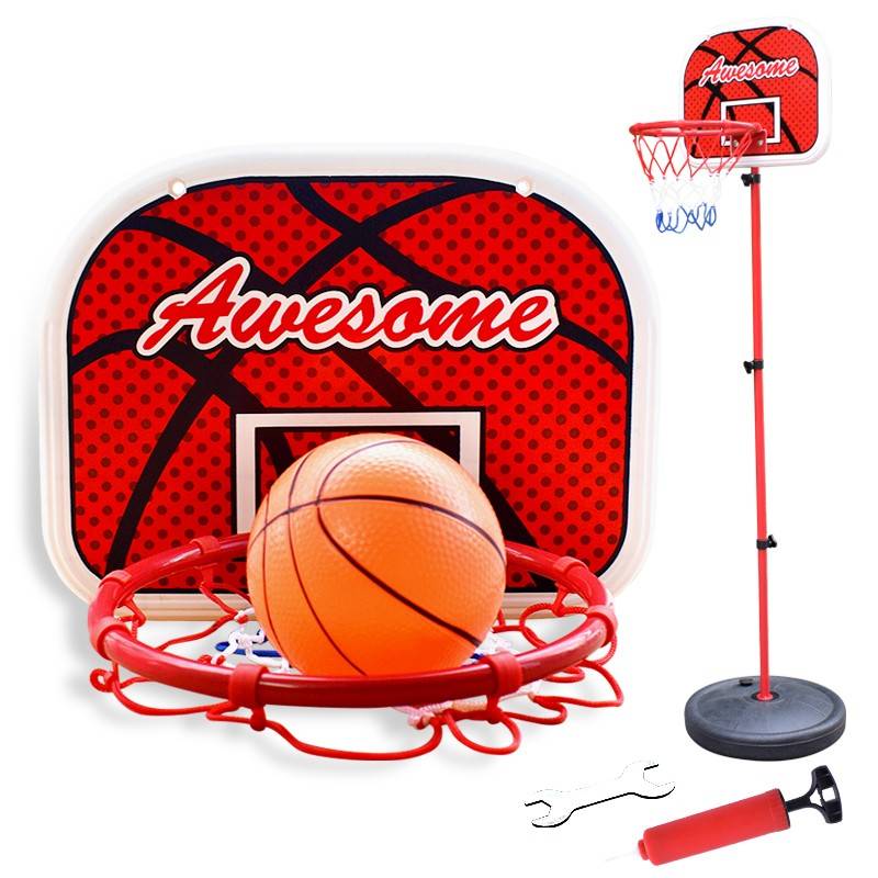 Children's basketball rack toy basketball box indoor and outdoor adjustable lifting hardcore iron frame basketball box shooting basket toys
