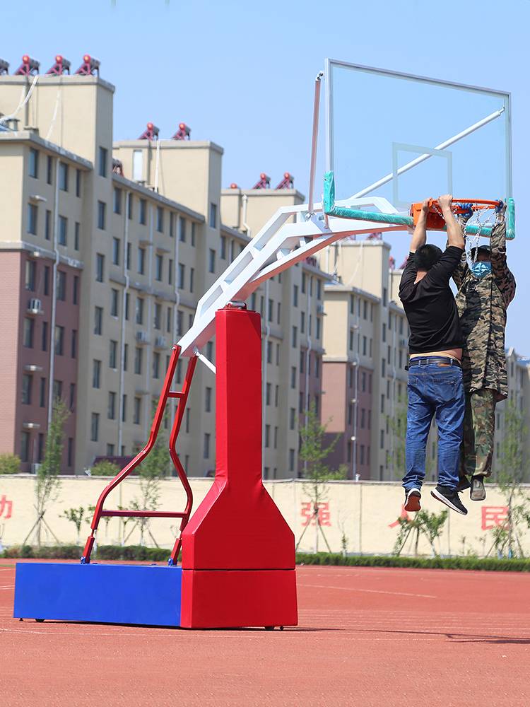 Home-based home-based training for mobile professional children ' s standard outdoor games and outdoor hydraulic adult basketball set
