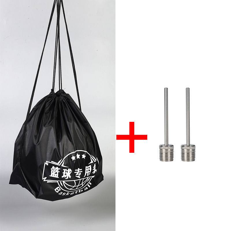 A black basketball bag with a +2 pin