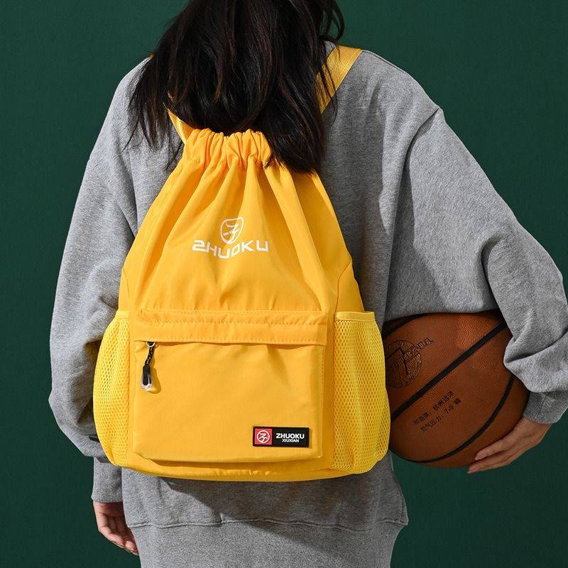 Oxford cloth men's and women's backpack simple travel beam pocket drawing bag sports bag four seasons basketball bag light football