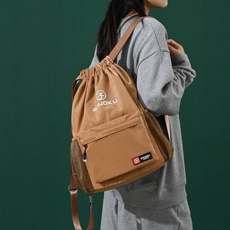 Oxford cloth men's and women's backpack simple travel beam pocket drawing bag sports bag four seasons basketball bag light football