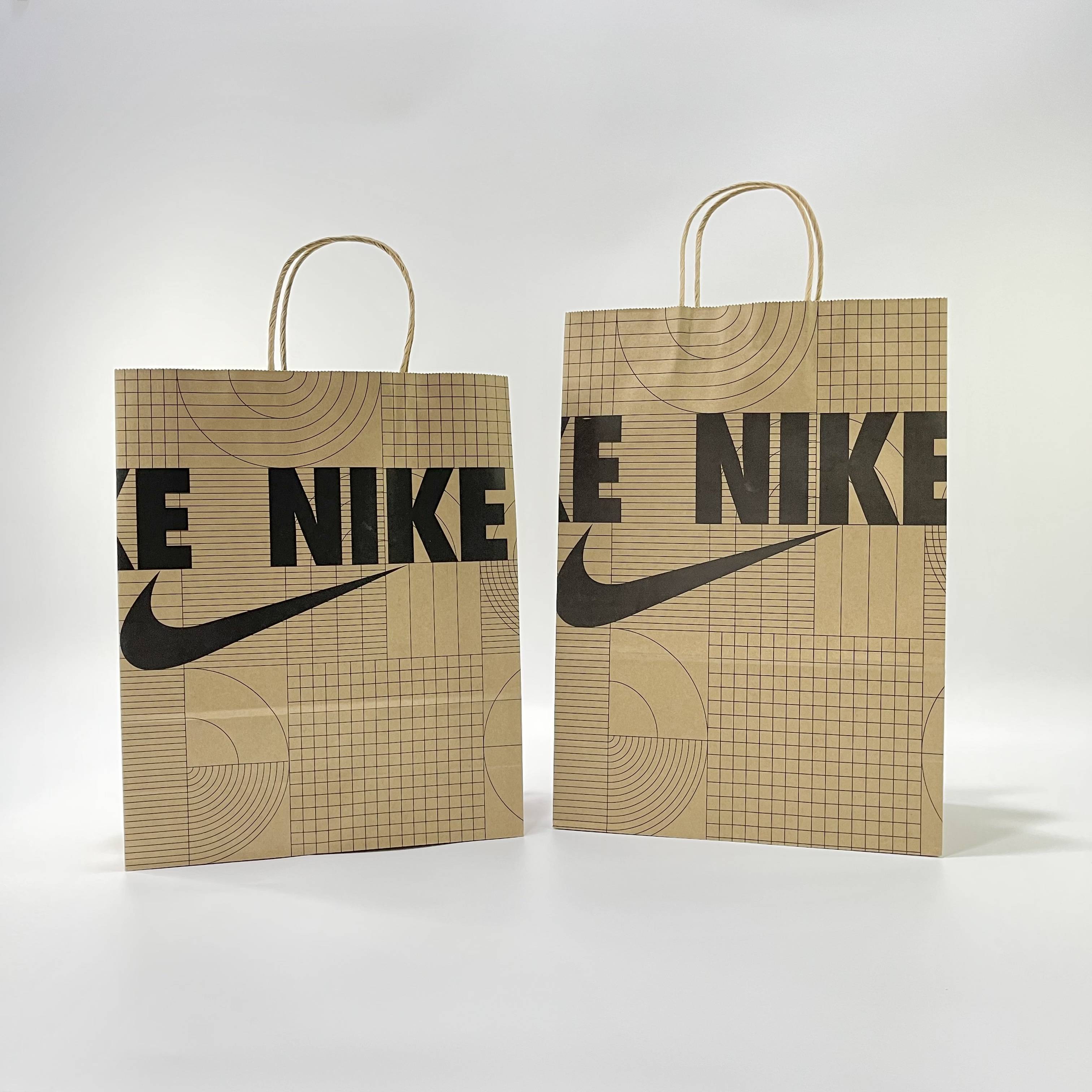 Spot Nike thickened oversized down cotton clothing white card bag handbag bag tide brand shopping bag gift bag