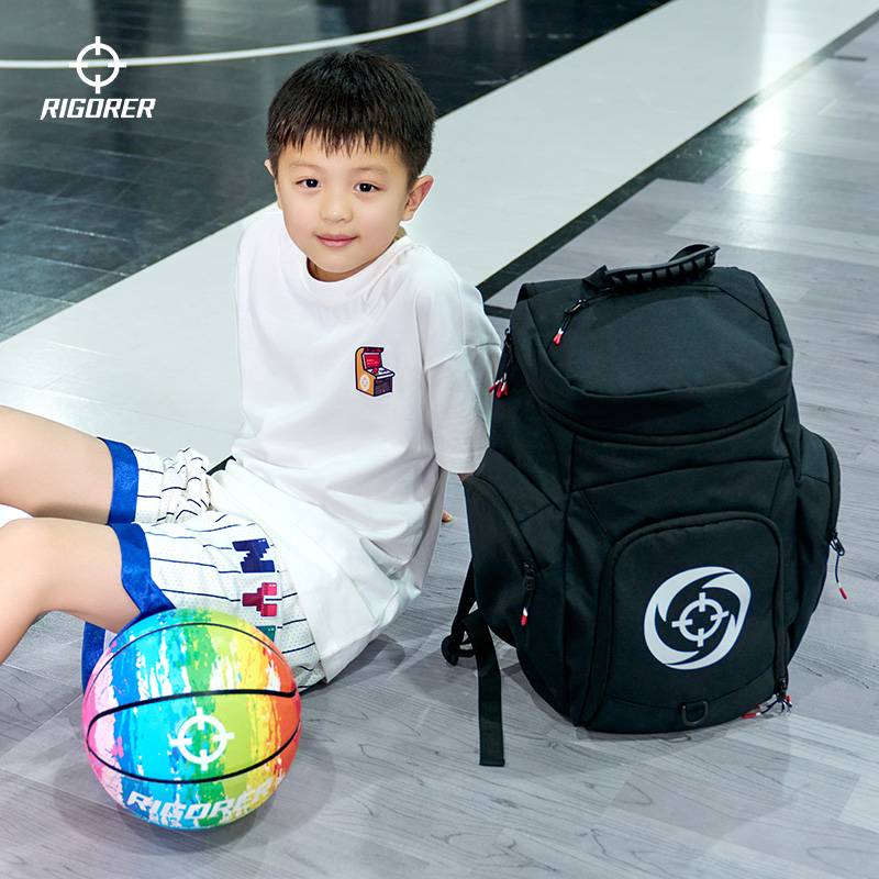 Persistent Children's Basketball Pack Multi -function Training Police Backpack Large -capacity Sports Pack Student Basket Bare Backpack