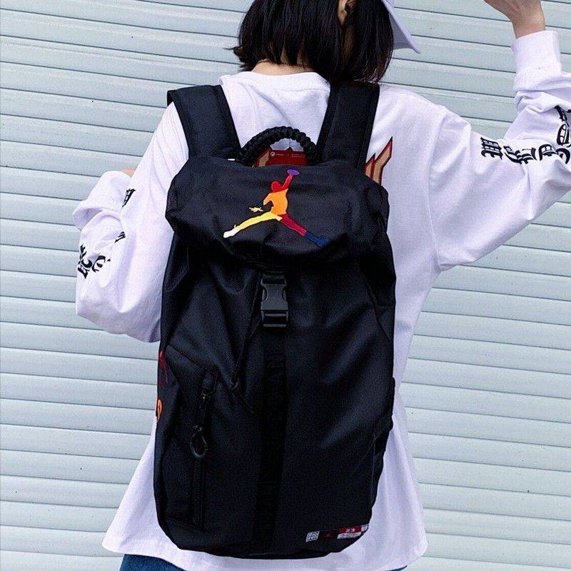 AJ Jordan schoolbag Men's sports waterproof wild basketball backpack campus student backpack large -capacity travel bag