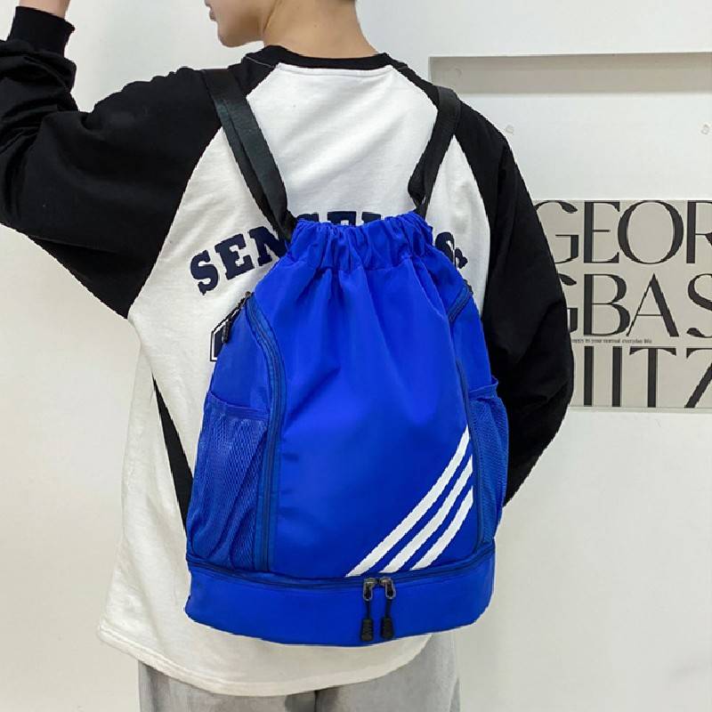 No. 7 Basketball Backpack LOGO independent shoe warehouse backpack men's large capacity bundle mouth waterproof Oxford cloth fitness bag