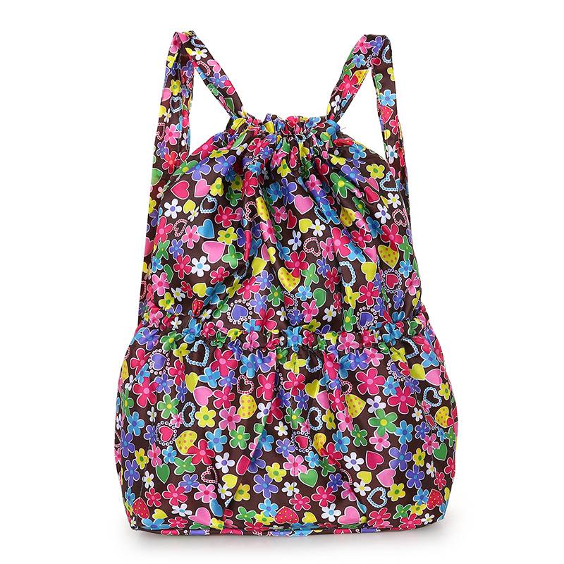 Nylon beam pocket backbag Outdoor sports bag student basketball bag large capacity lightweight travel bag female bag