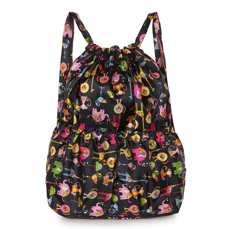 Nylon beam pocket backbag Outdoor sports bag student basketball bag large capacity lightweight travel bag female bag