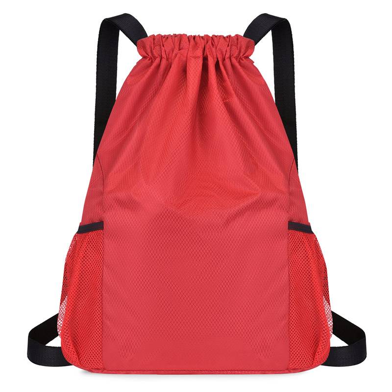 Custom bundle pocket drawing rope Backpack men and women simple lightweight travel backpack large -capacity sports fitness basketball bag