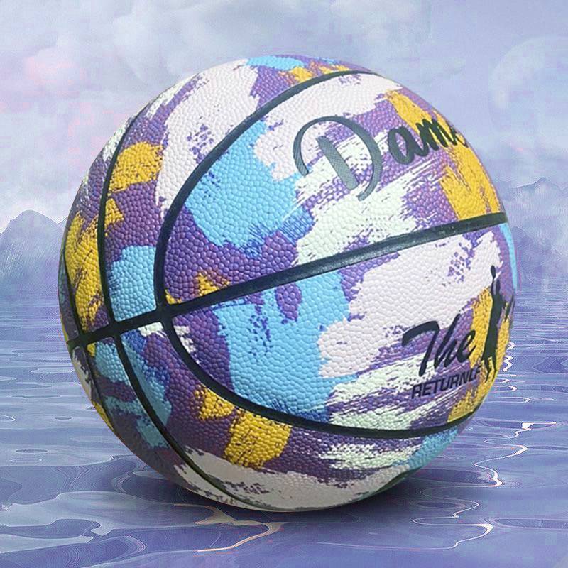 Jordan United Name No. 5 No. 6 Basketball Girls Pink Bai Junior Middle School Children No. 6 Elementary 6th Student wear -resistant blue ball men