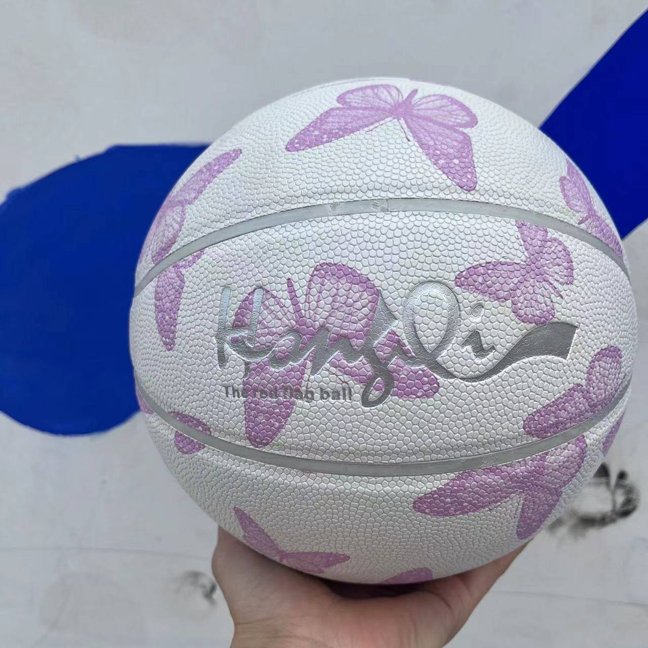 Senior High School Entrance Examination Adult No. 7 Pink Butterfly Girls No. 6 Basketball PU, hygroscopic, wear -resistant anti -slip high bomb high bombs training basketball