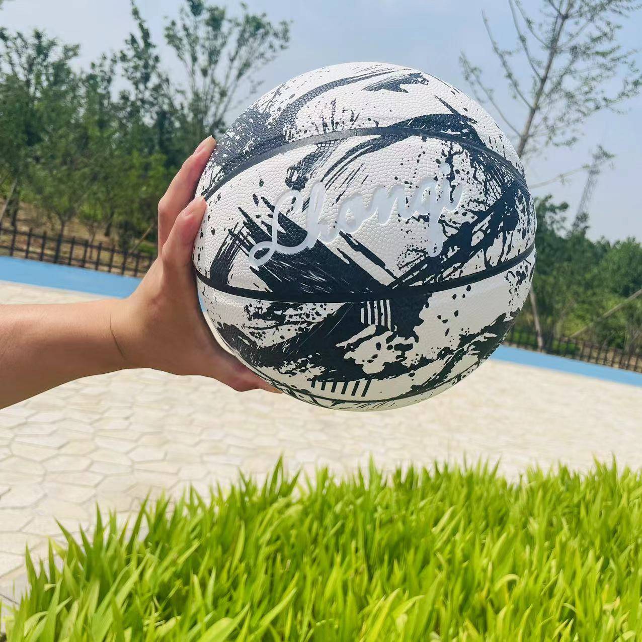 Senior High School Entrance Examination Adult No. 7 Pink Butterfly Girls No. 6 Basketball PU, hygroscopic, wear -resistant anti -slip high bomb high bombs training basketball