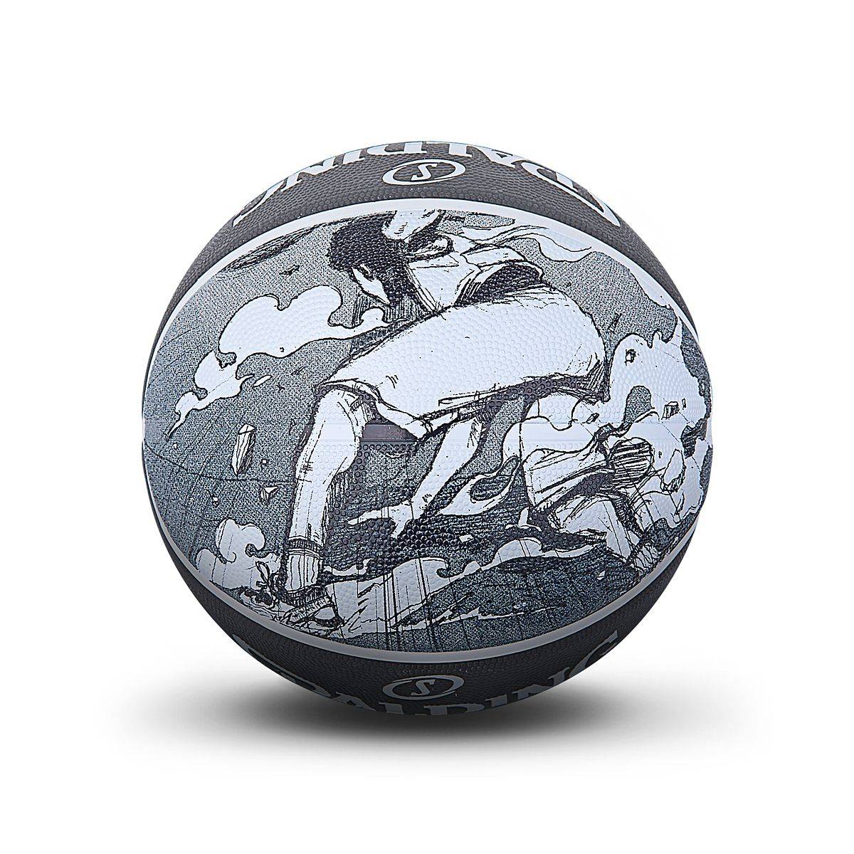 SPALDING Sibadin official sketching printing rubber basketball No. 7 Standard outdoor professional basketball 84-447Y