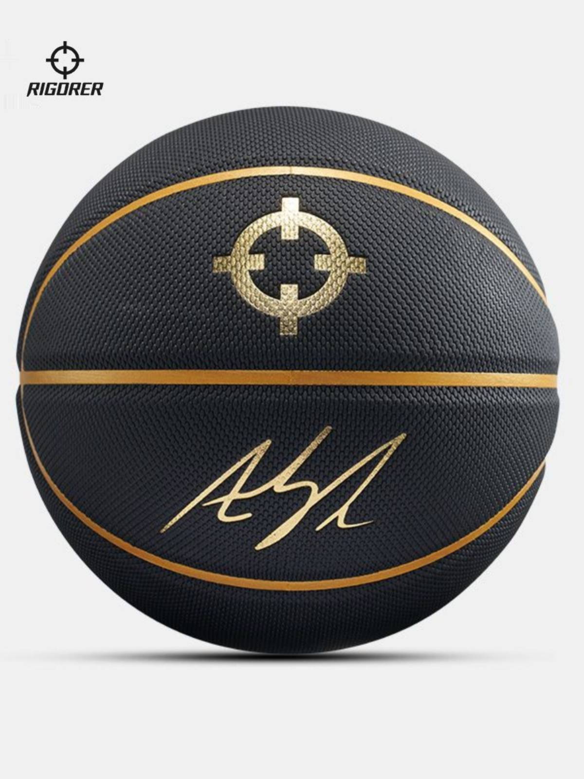 Persons Lifs Signature Wet Wet Basketball No. 7 Standard indoor and outdoor anti -skid competition adult black gold birthday gift