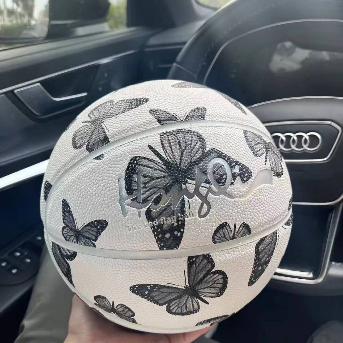 Senior High School Entrance Examination Adult No. 7 Pink Butterfly Girls No. 6 Basketball PU, hygroscopic, wear -resistant anti -slip high bomb high bombs training basketball