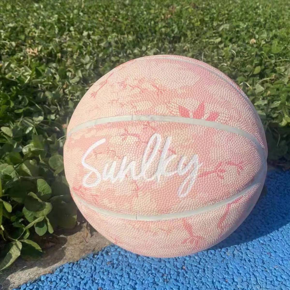 Senior High School Entrance Examination Adult No. 7 Pink Butterfly Girls No. 6 Basketball PU, hygroscopic, wear -resistant anti -slip high bomb high bombs training basketball