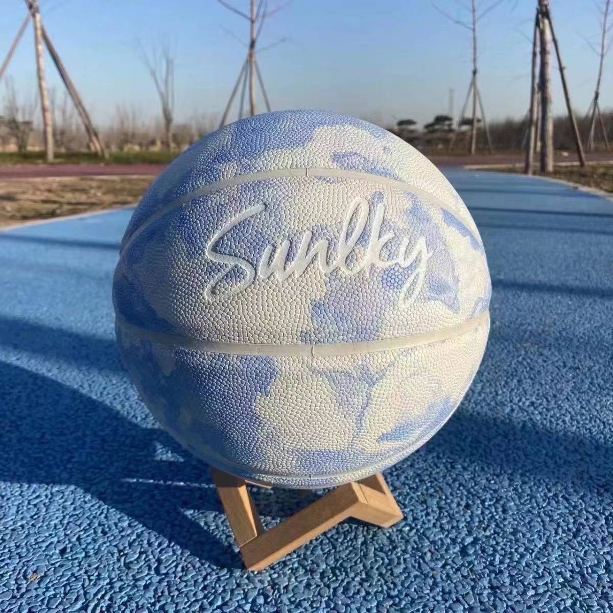 Senior High School Entrance Examination Adult No. 7 Pink Butterfly Girls No. 6 Basketball PU, hygroscopic, wear -resistant anti -slip high bomb high bombs training basketball